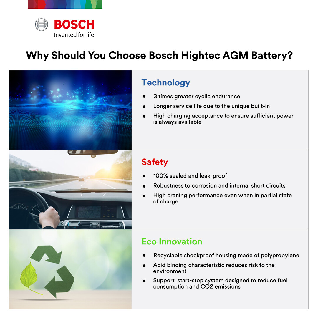 [DELIVERY ONLY] Bosch ST Hightec AGM LN5 DIN95 MF Car Battery for Mercedes