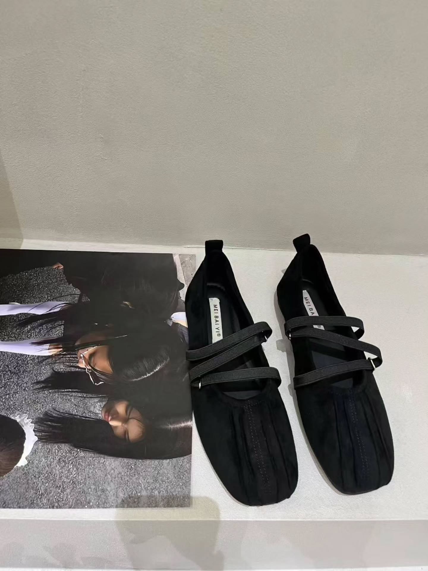 6638-102 方头复古绑带平底鞋 🇨🇳