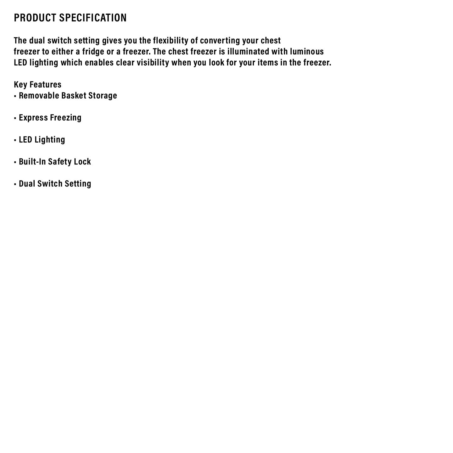 Sharp 310L Chest Freezer (SJC318)