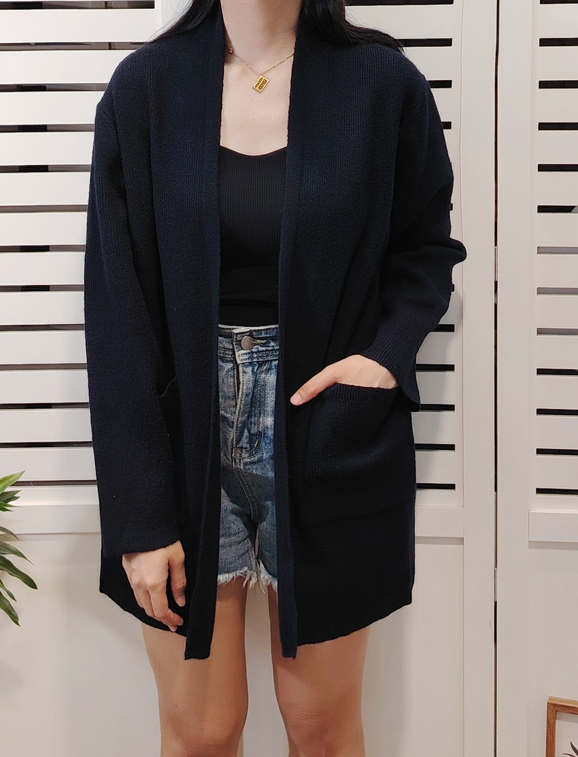 S27603 Knitted Long Coat 