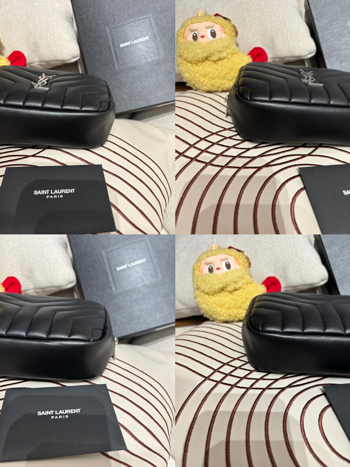 Ysl loulou pouch SAINT LAURENT Black Calfskin Pouch 100%Authentic, 99%new ✅certificate ✅box