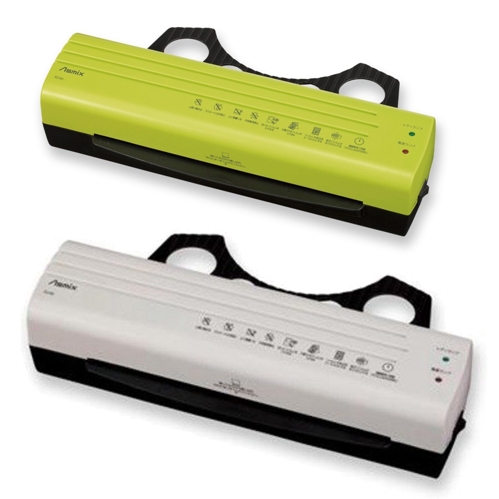 ASMIX R24B A4 film laminator. Space-saving, suitable for laminating 100mic film.
