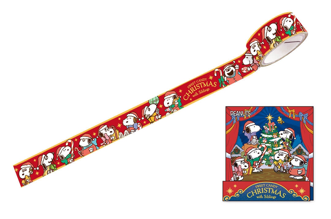 🌸 【預訂】Masking Tape - Snoopy Christmas 2026"SWEET CANDY CHRISTMAS with Siblings"