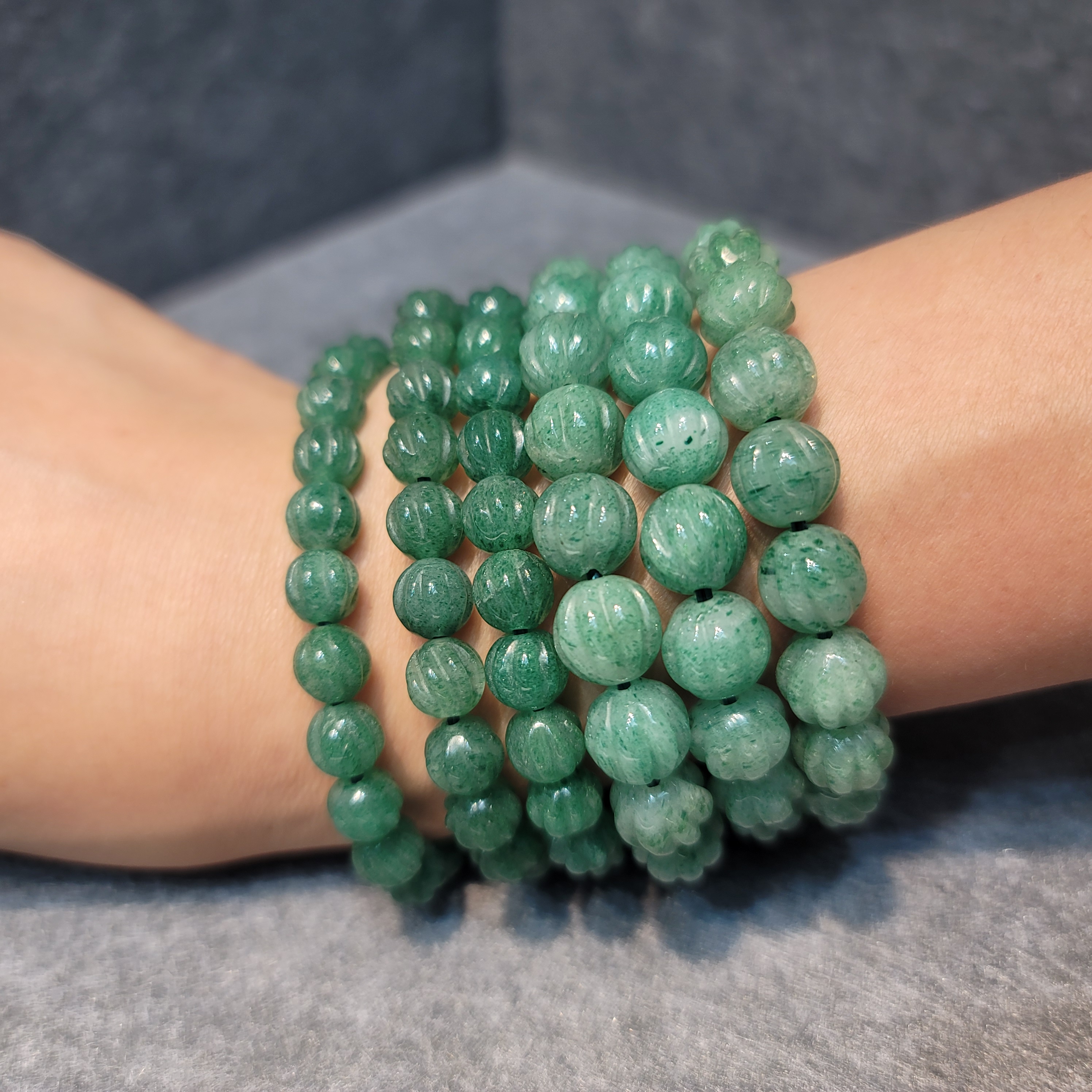 印度綠東寧斜紋手串(Green Aventurine)