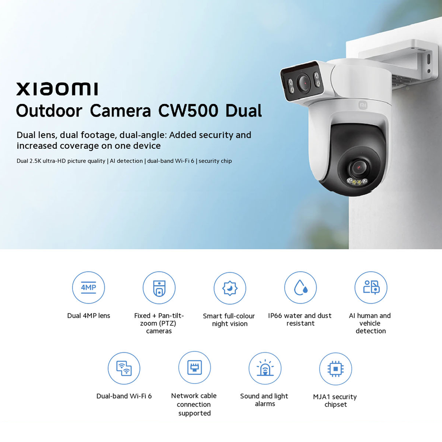 Xiaomi 3K CW500 Dual-Lens Outdoor Camera IP66 (BHR9662MY)