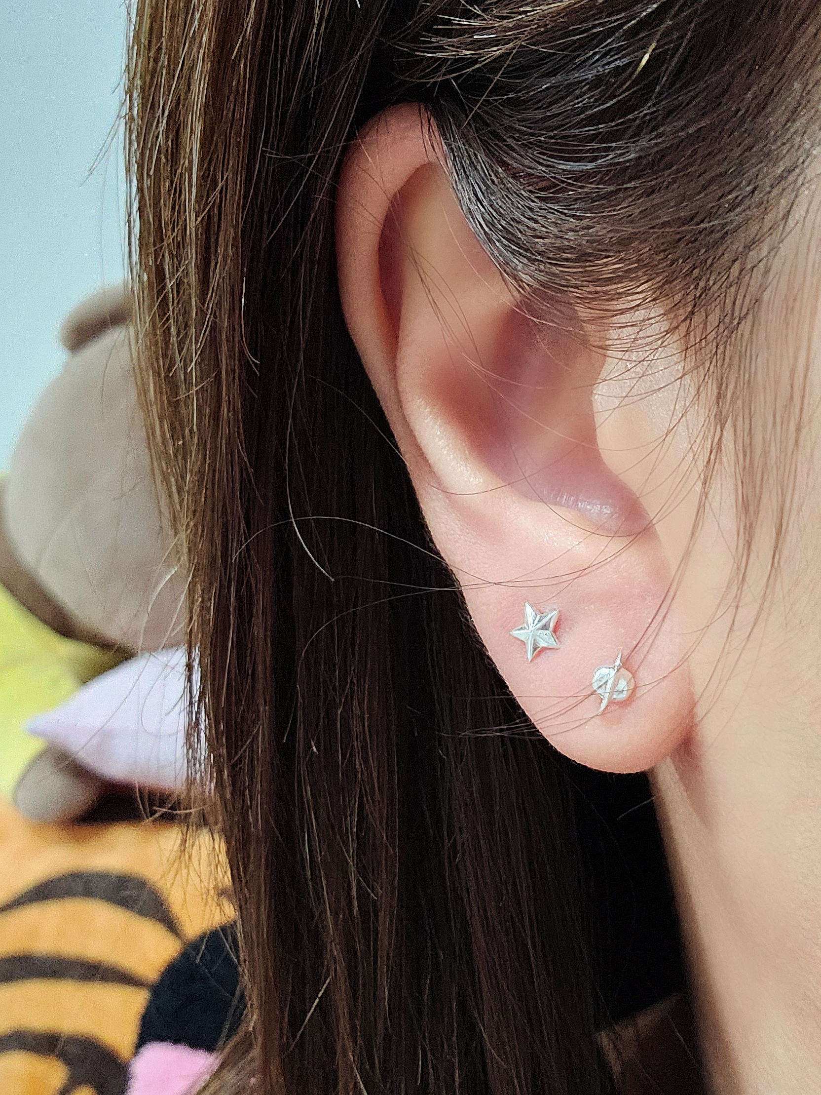 S925 - EE0325 Cosmic Duo Earrings 