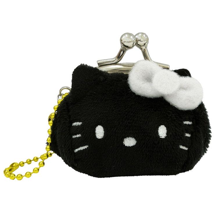 SANRIO 黑色KITTY 銀包仔掛件