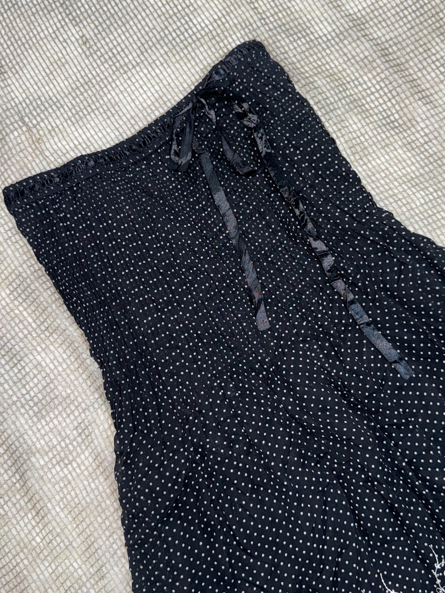 Coquette Aesthetic Micro Dot Ruffle Skirt