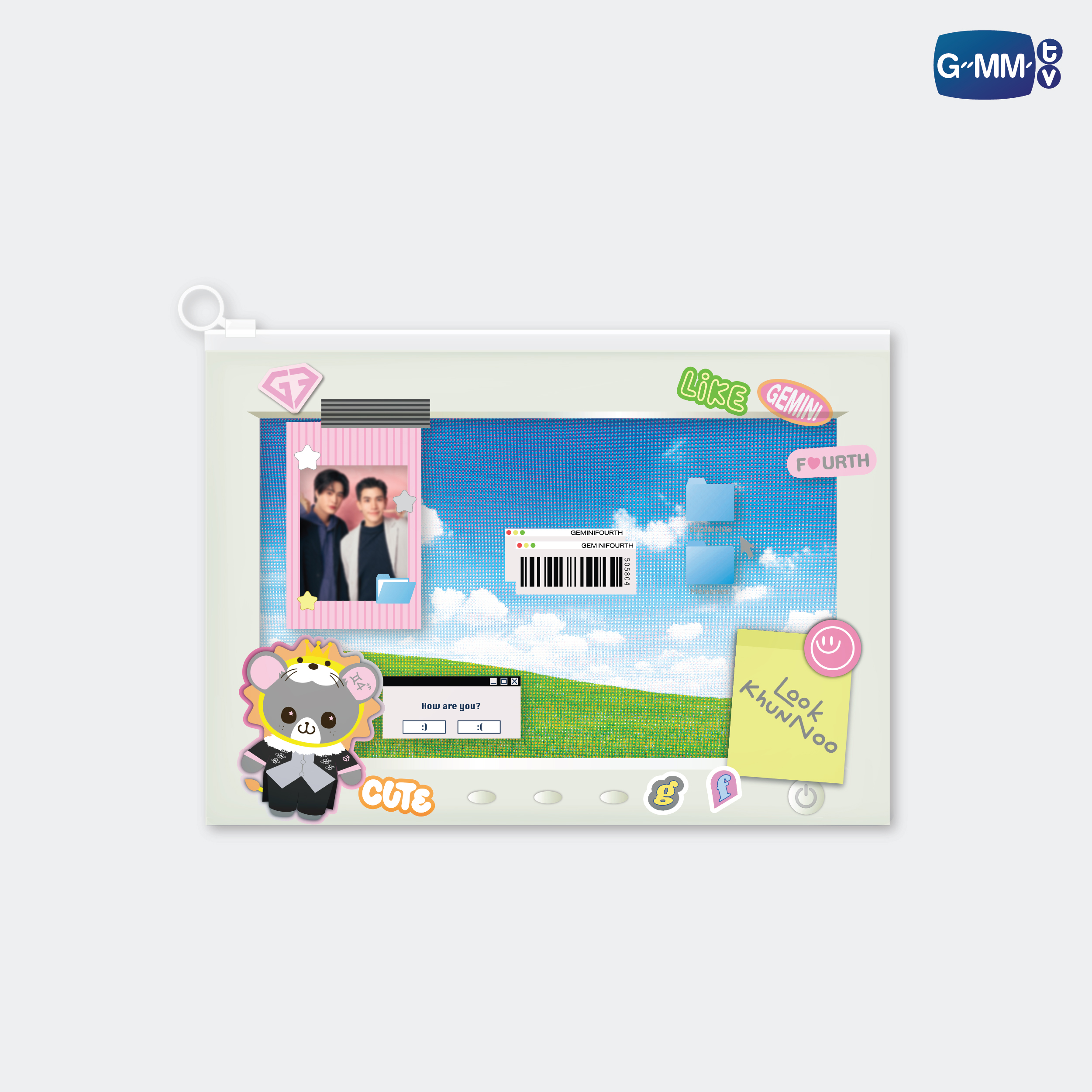 LOOK KHUNNOO CHARACTER POCKET ZIP FOLDER