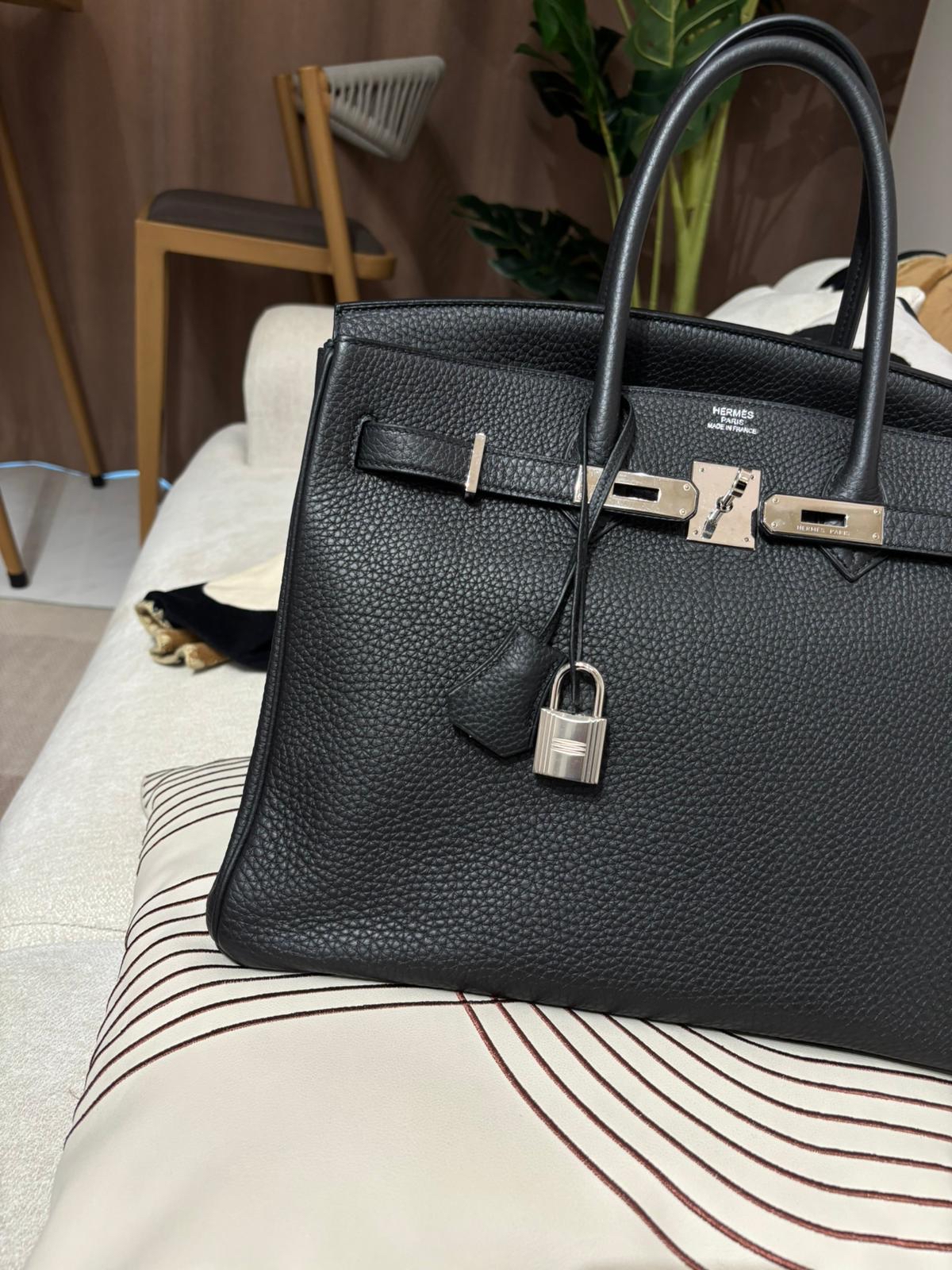 Hermes Birkin 35 黑色銀扣 Stamp [R] 100%Authentic, 98%New ✅Key lock ✅Dust bag✅Box