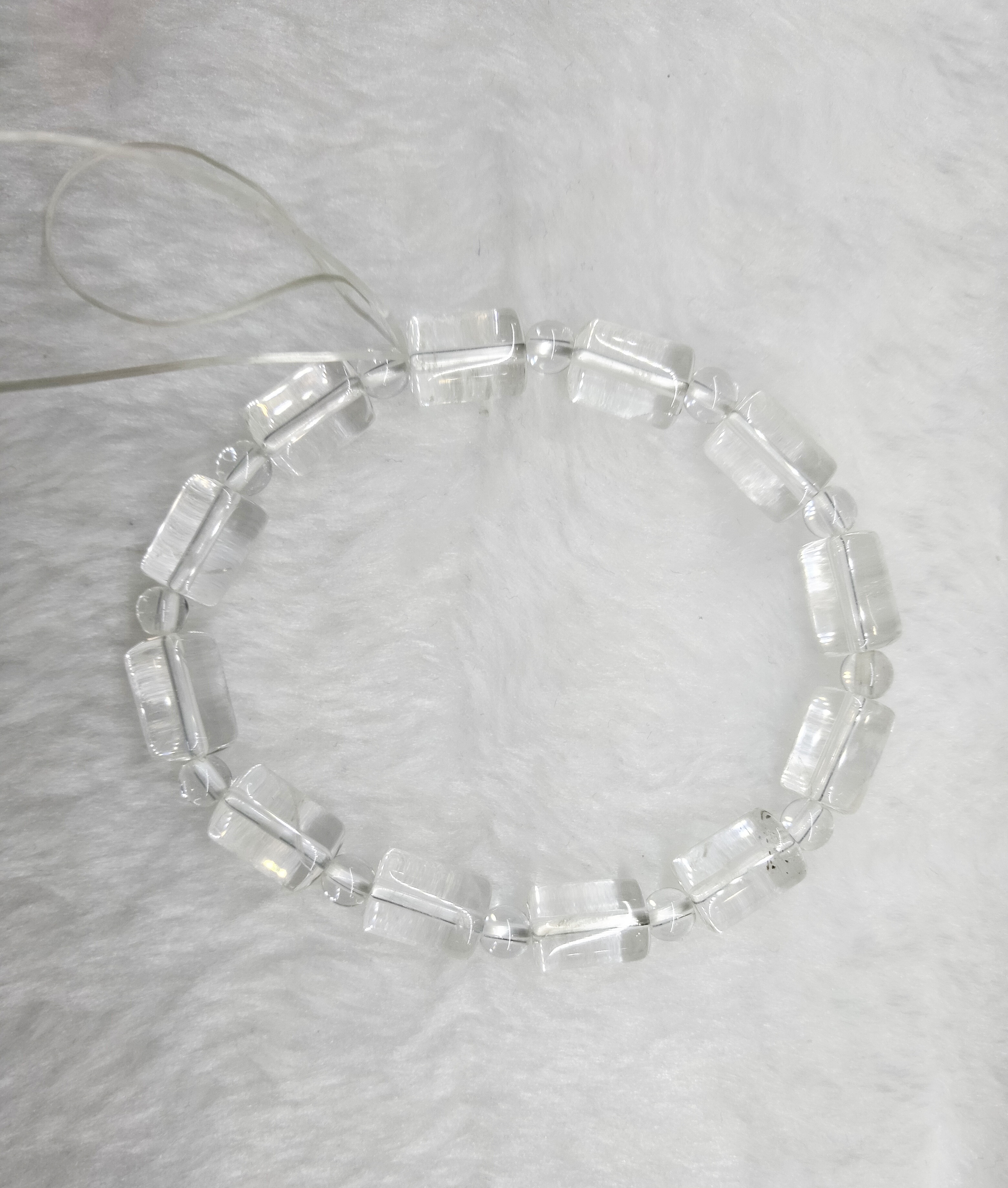 白水晶手串 (桶形) 