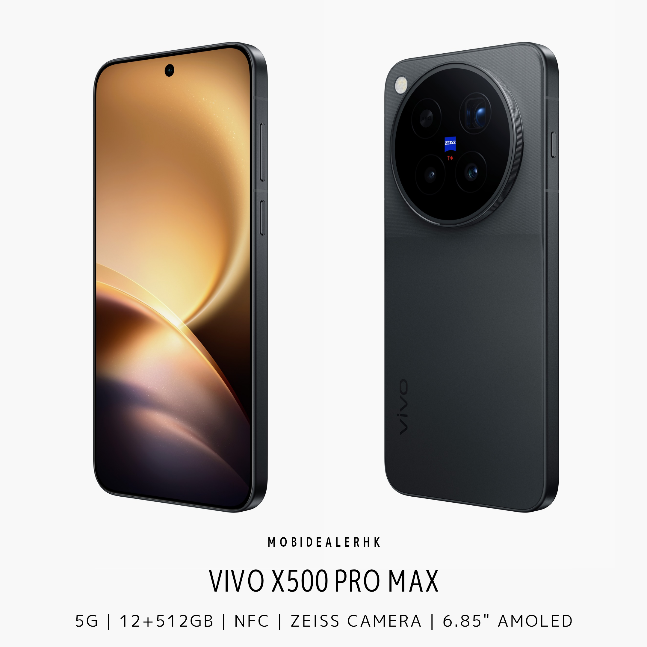 Vivo X500 Pro Max | 5G | 智能手機 | 蔡司 LOFIC 17EV 超動態主攝 | 2 億像素 APO 超級長焦 | 7800mAh 矽碳電池 | 天璣 9600 Pro 雙影像晶片 | IP68/IP69 雙防護
