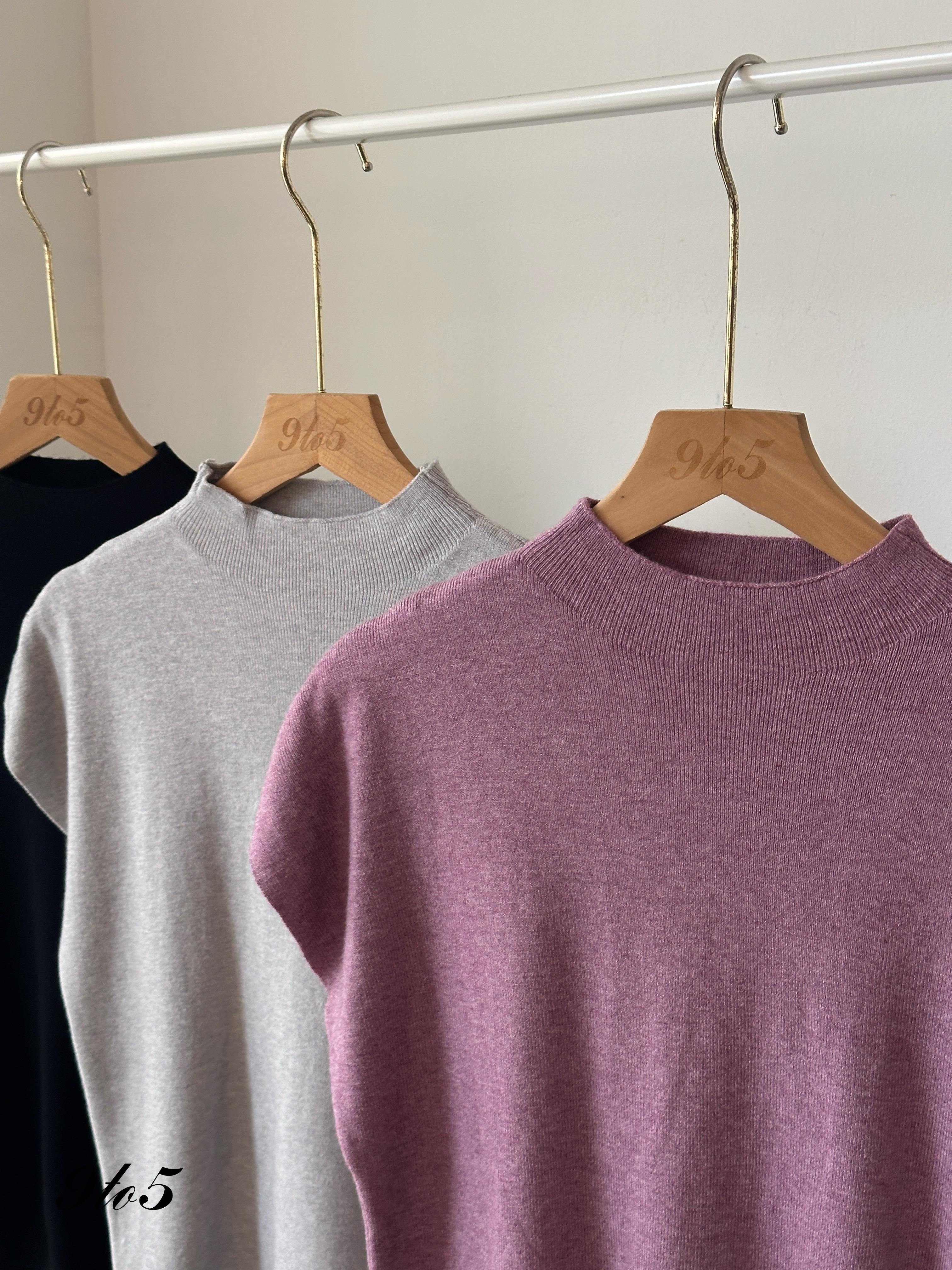 T4139 Mock Neck Knit Top - 6 Colors 
