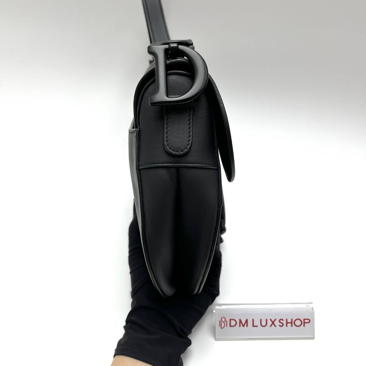Dior Black Ultramatte Saddle Bag Medium