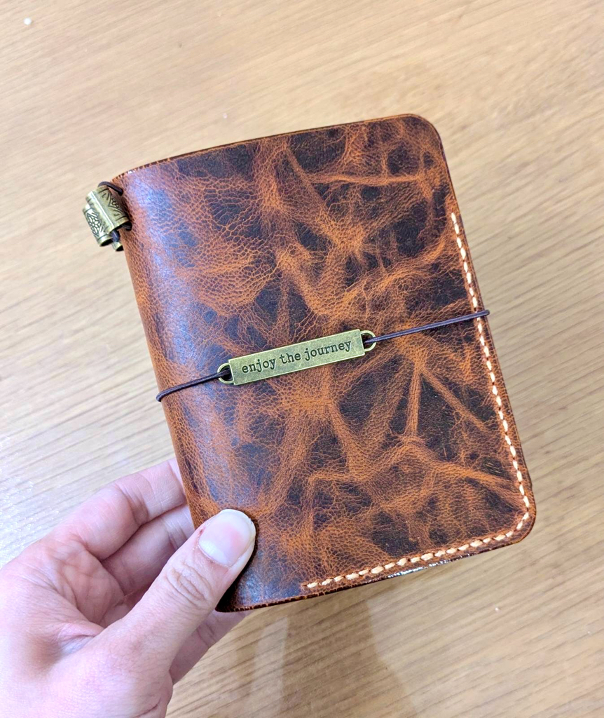 The Traveler’s Duo-Tone Hand-stitched Journal 