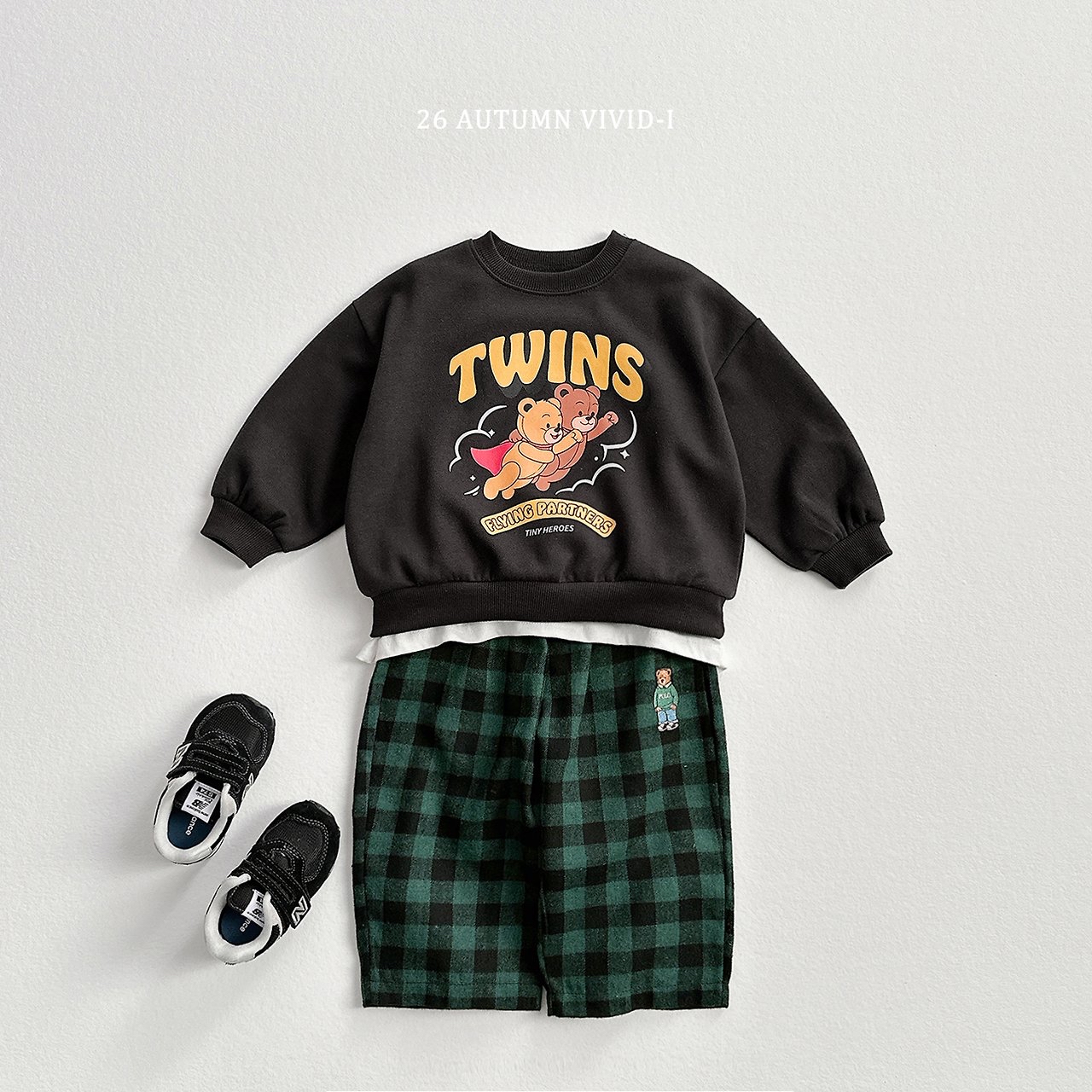 Vivid ｜bear check pants