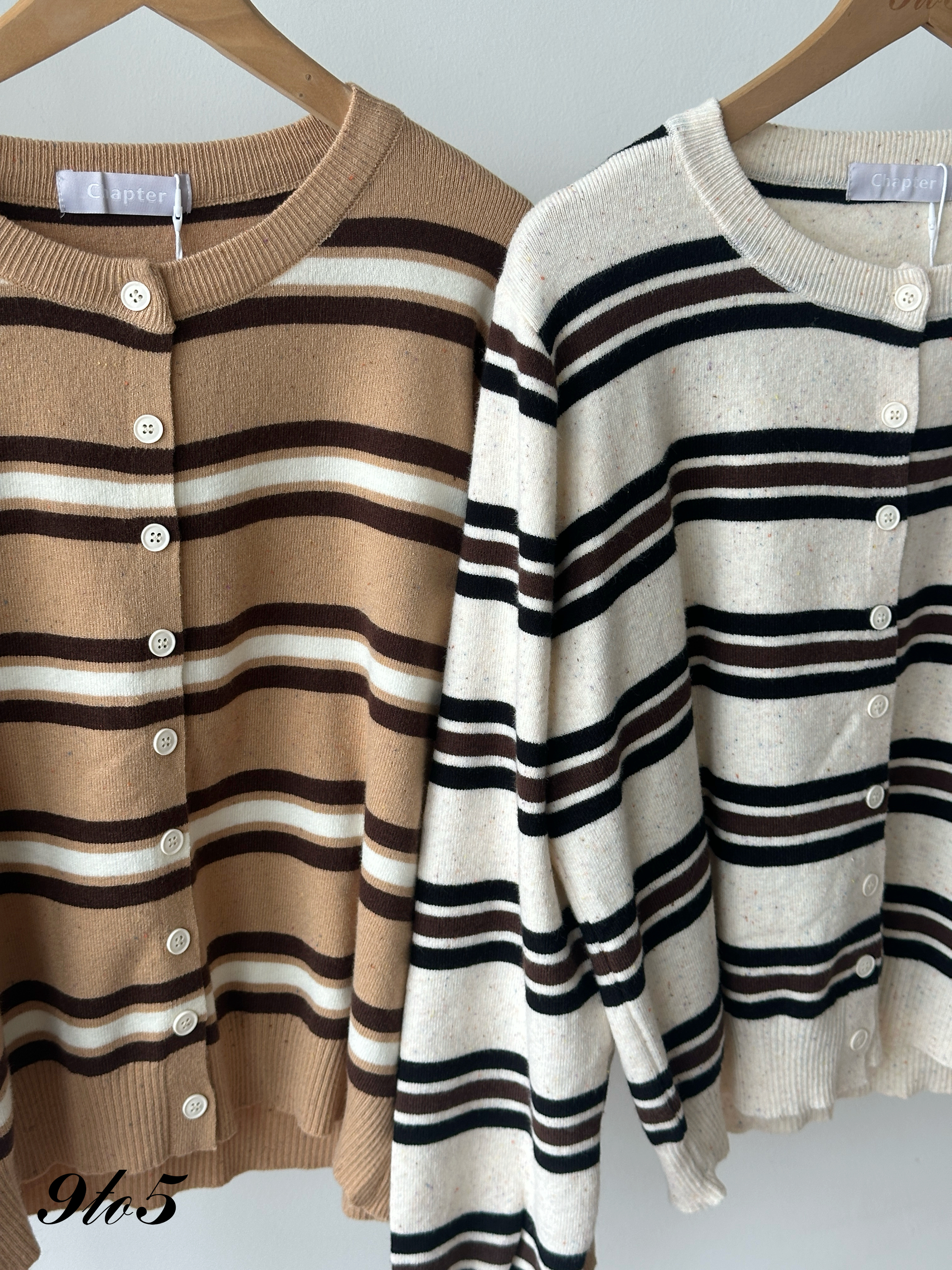 T4374 Stripe Knit Cardigan - 4 Colors 