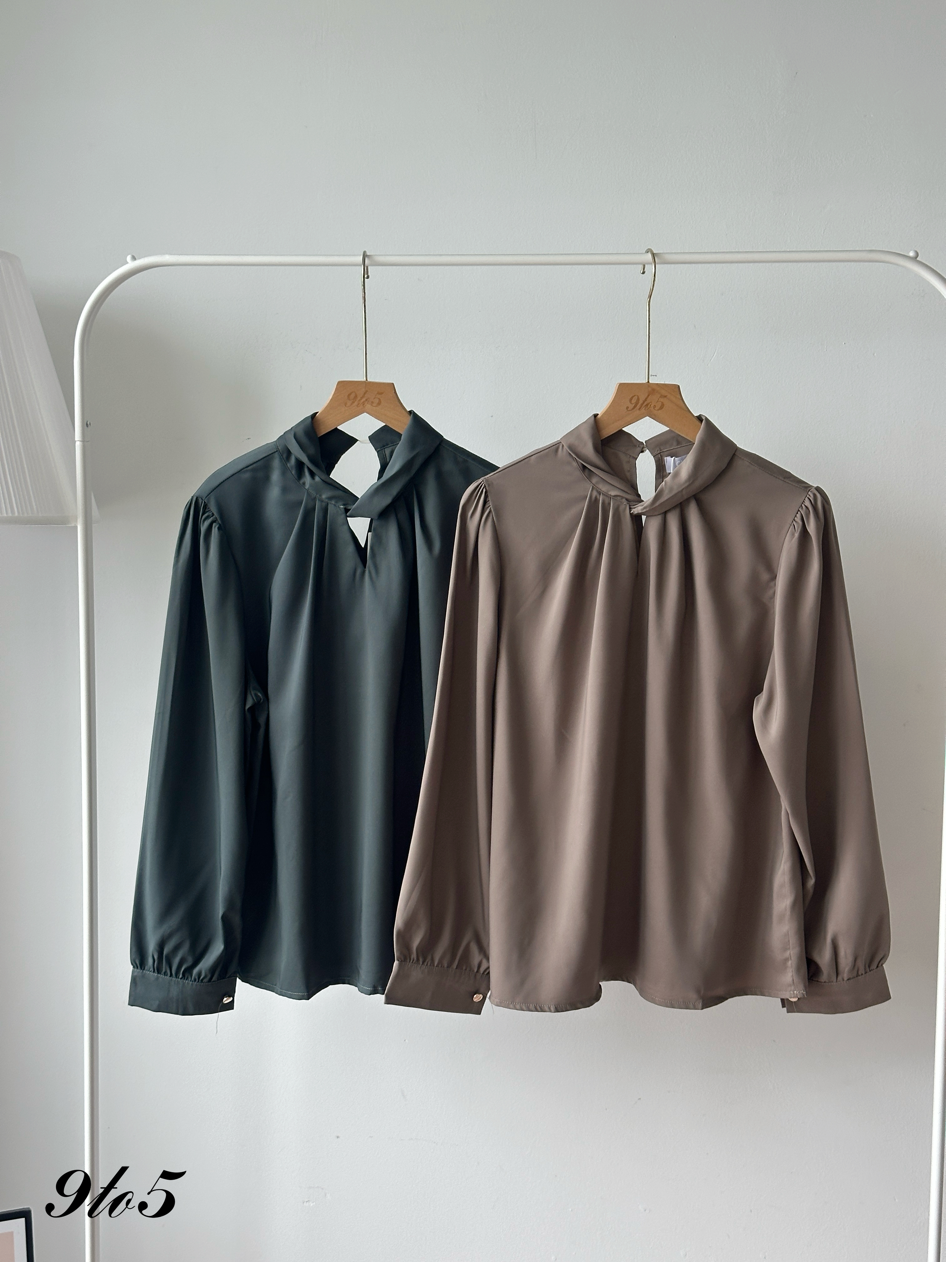 T4309 Long Sleeve Mock Neck Shirt - 4 Colors 