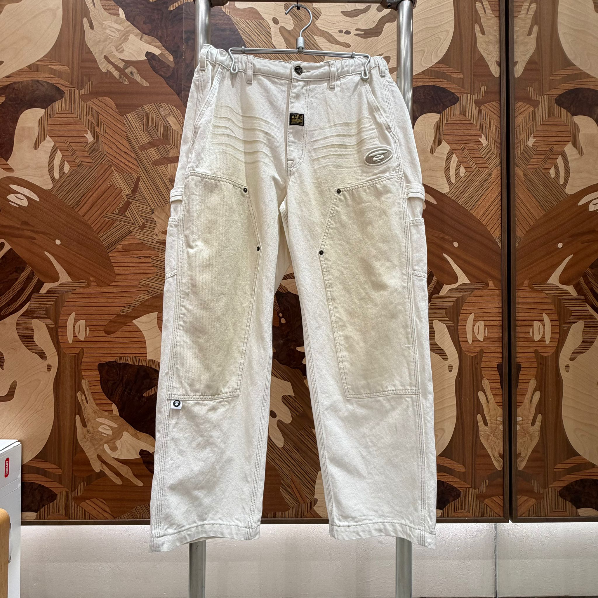 AAPE AAPEUNVS moonface washed denim pants (D601)