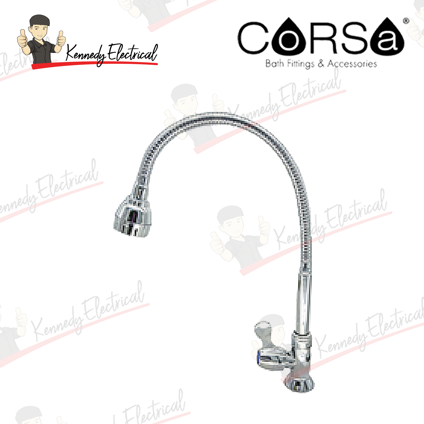 Corsa Abs Flexible Pillar Swan Tap (600-B#) W100-7
