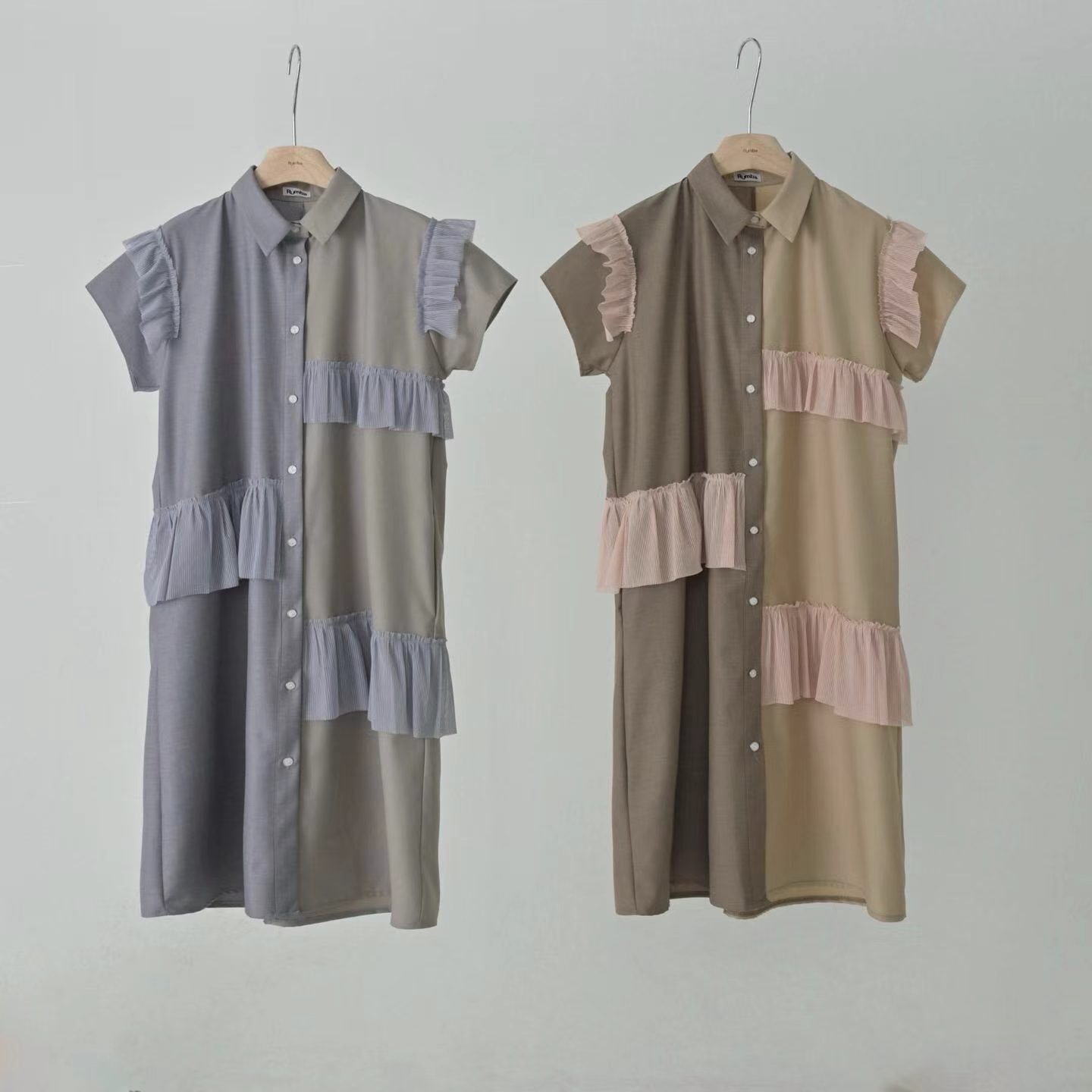 Rumba 拼色ruffle Ops 