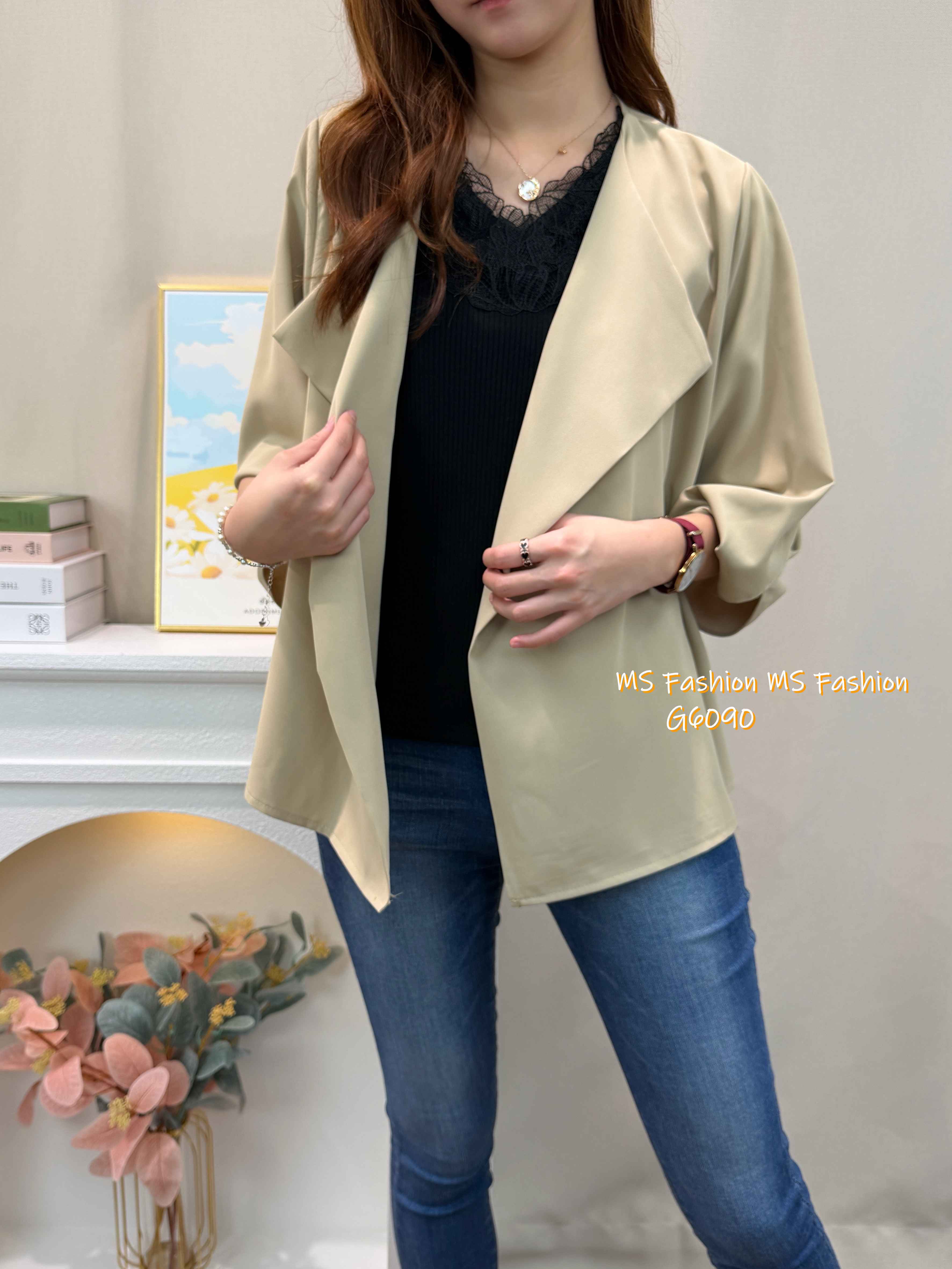 G6090 韓國🇰🇷V領lace背心