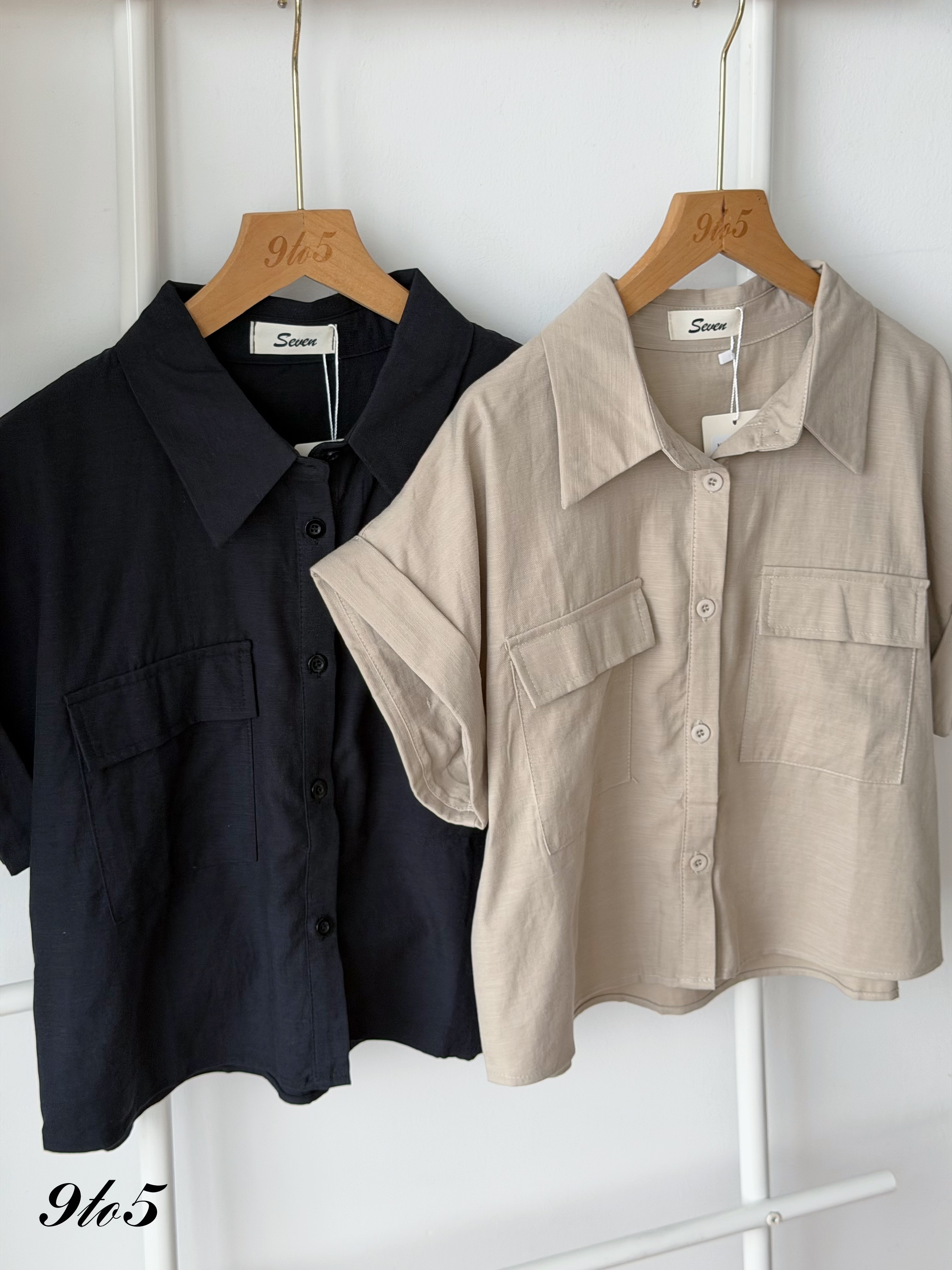 T4536 Cape Sleeve Linen Shirt - 3 Colors 