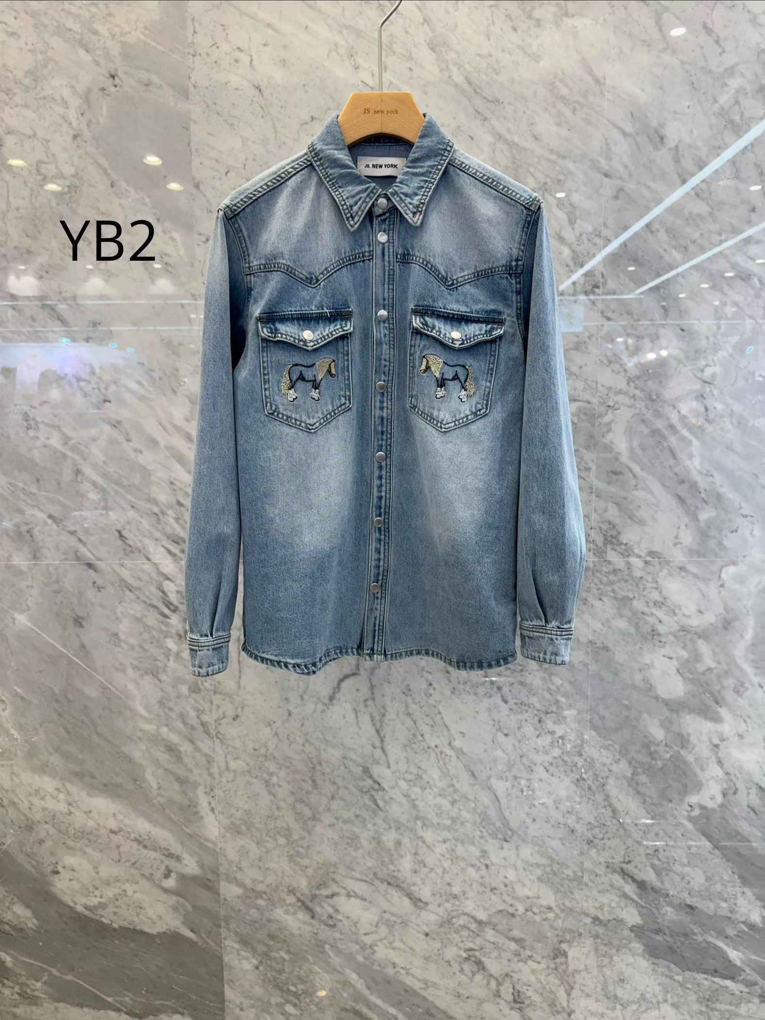 Jsny 刺繡馬仔牛仔衫