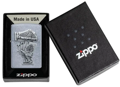 Zippo 49536 死人手牌 Dead Man's Hand Emblem  | 防風打火機 | ZIPPO 指定授權經銷商 |美國製造 | 收藏
