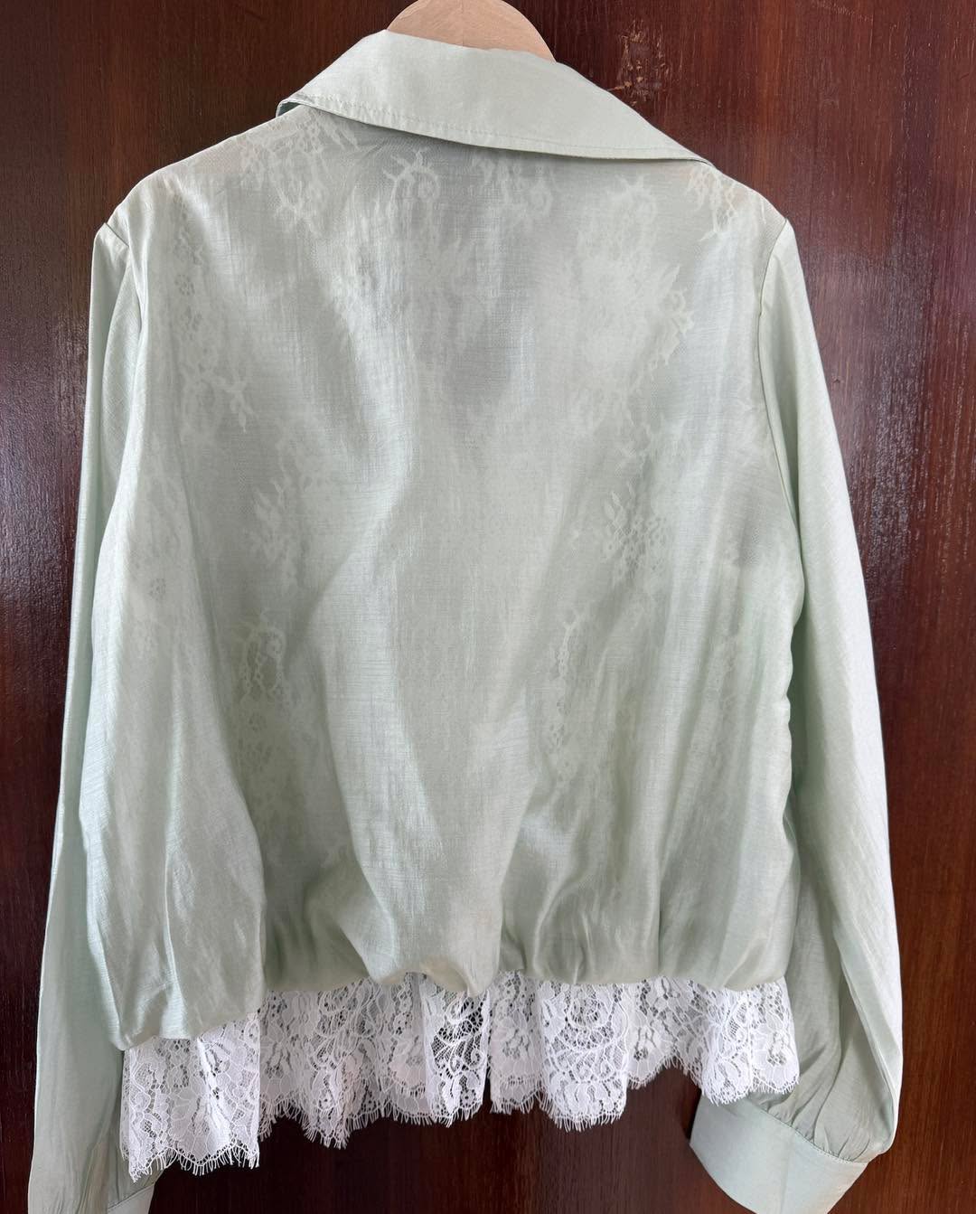 lace拼接假兩件恤衫