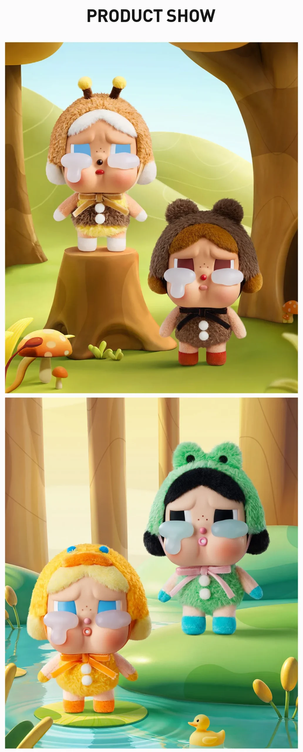 [Crybaby] Crying Again 系列搪膠臉毛絨盲盒 (日語/英語) | 1件