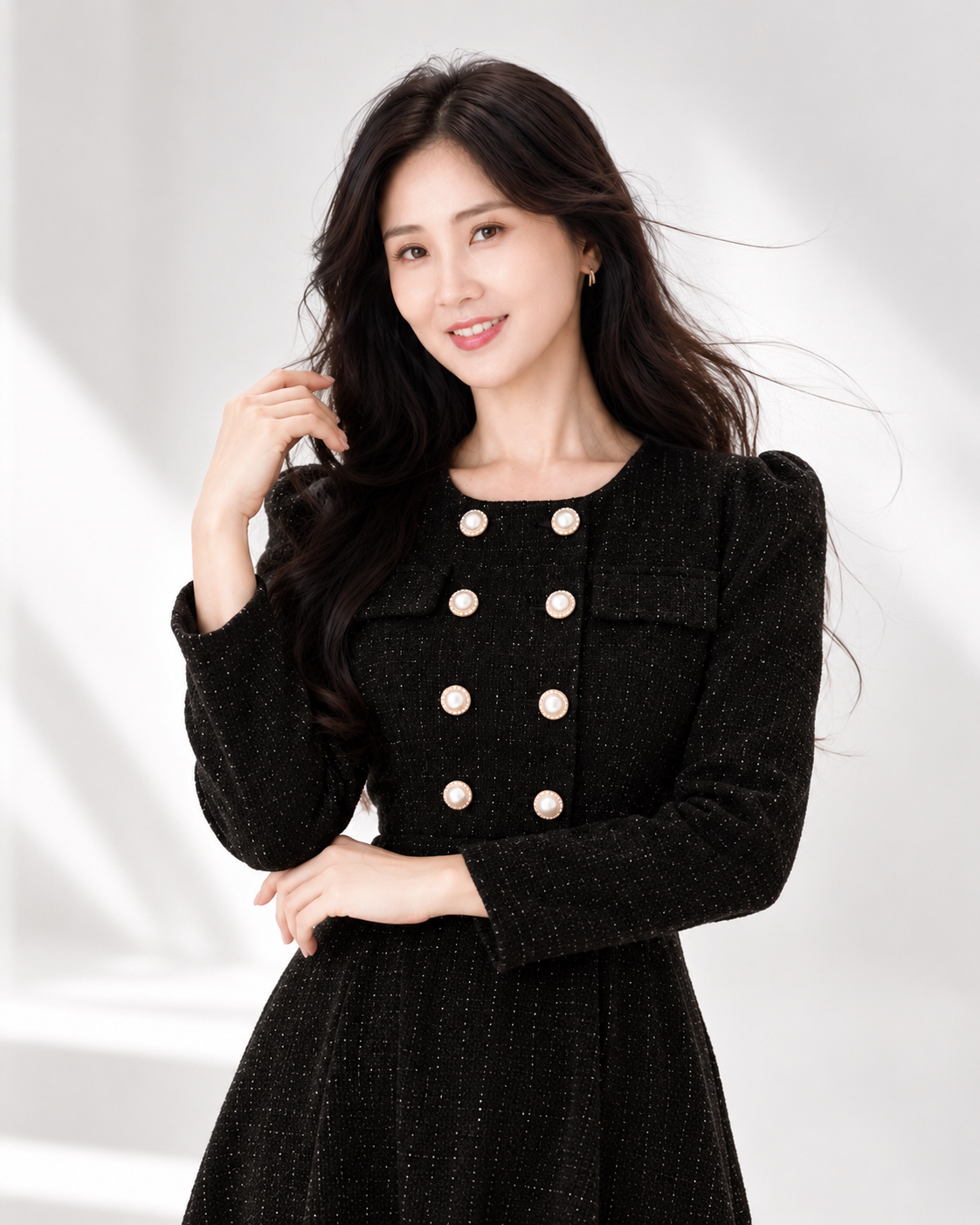 5170 Noir Velvet Muse Mini Dress