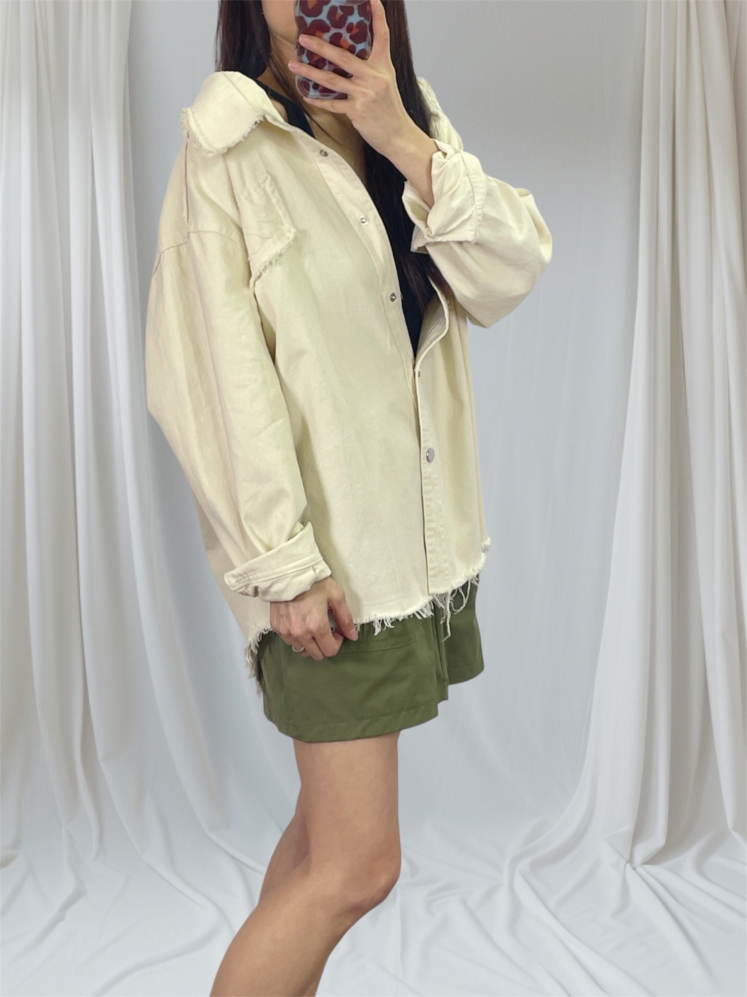 K5555 蘇蘇邊恤衫外套