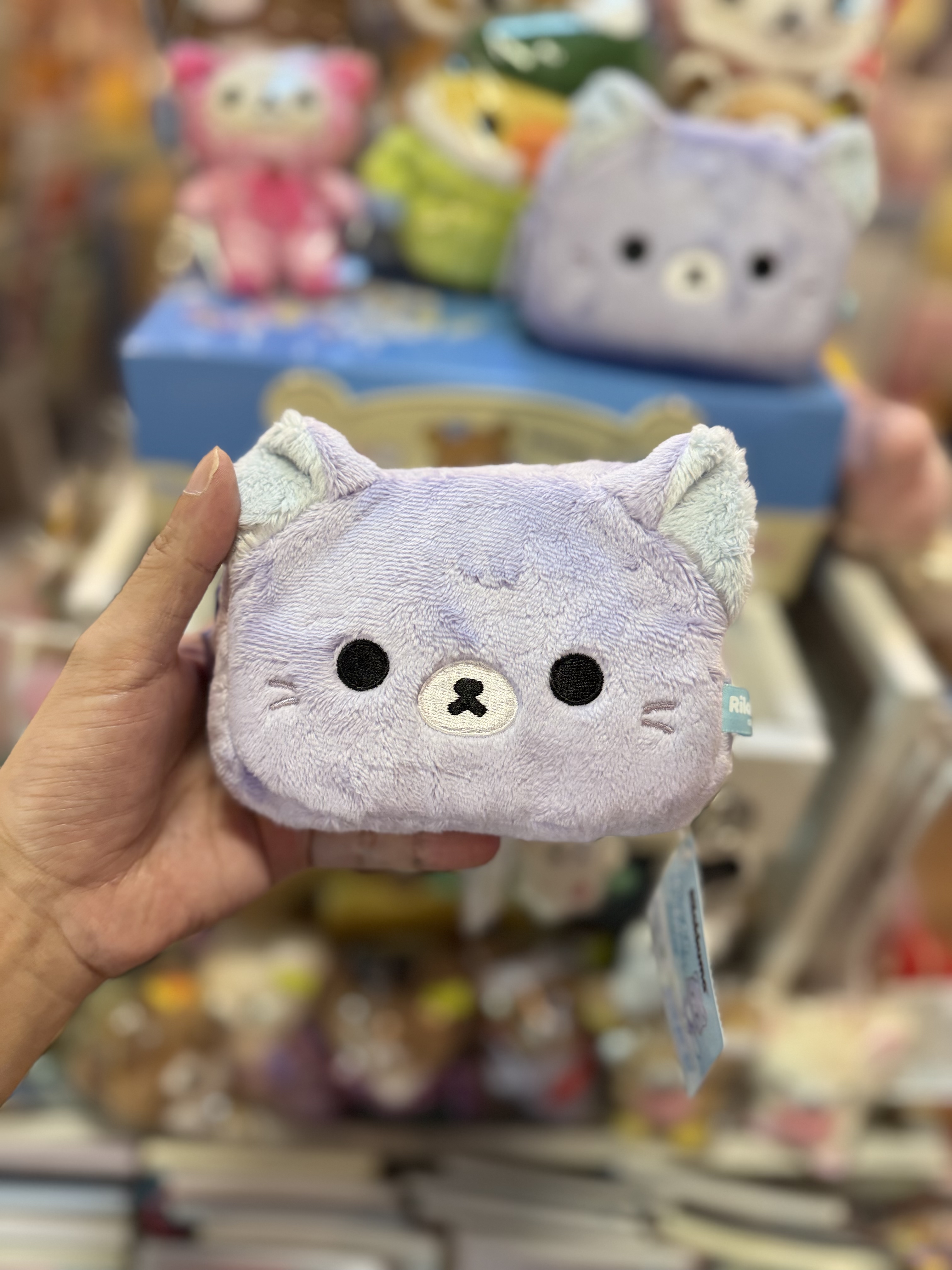 《現貨》全新Rilakkuma瓦瓦貓毛毛化妝袋