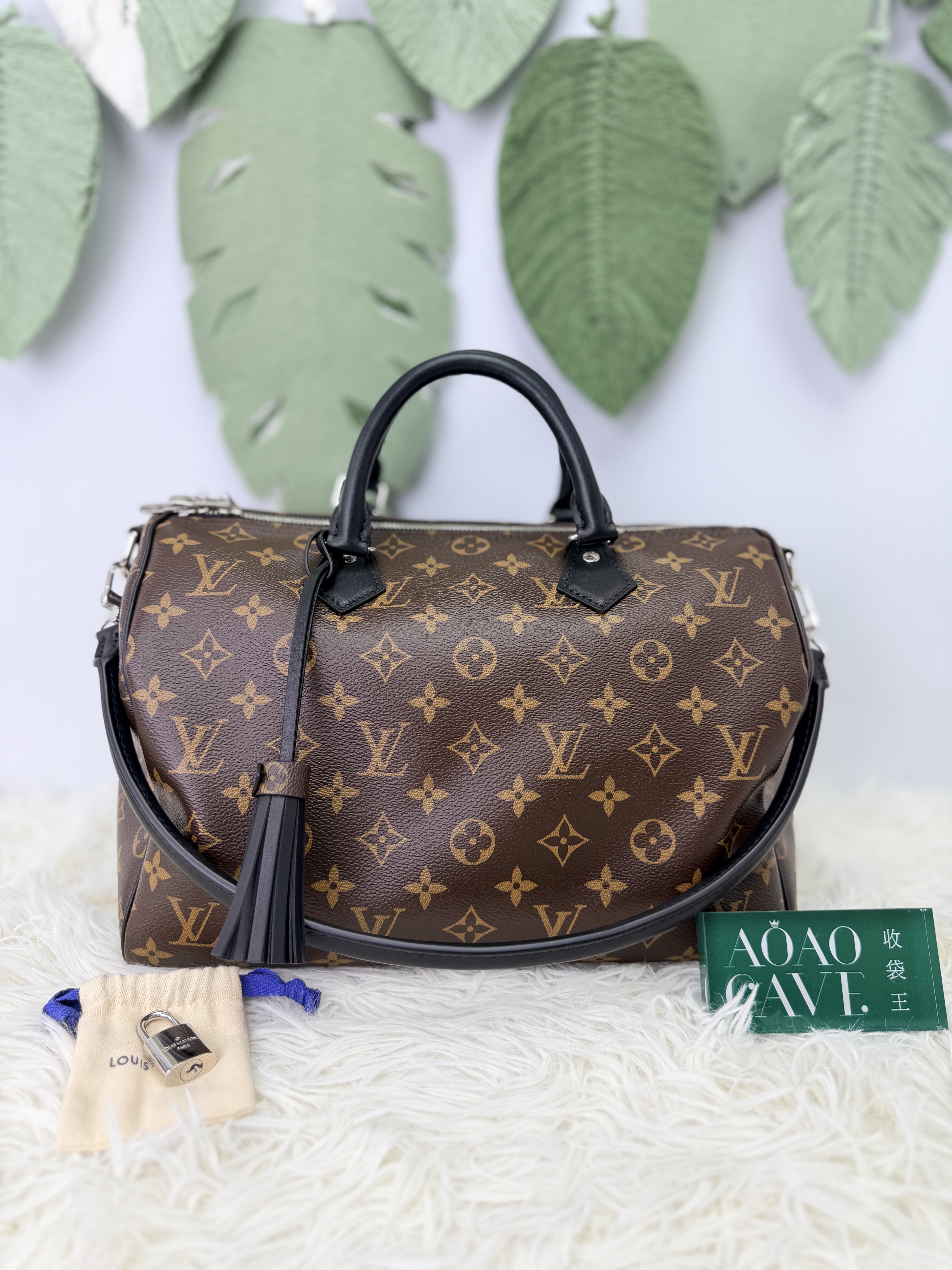 LV 🤍PRE OWNED 特別版 Speedy 30 老花旅行袋 晶片款 有塵袋有盒🤎