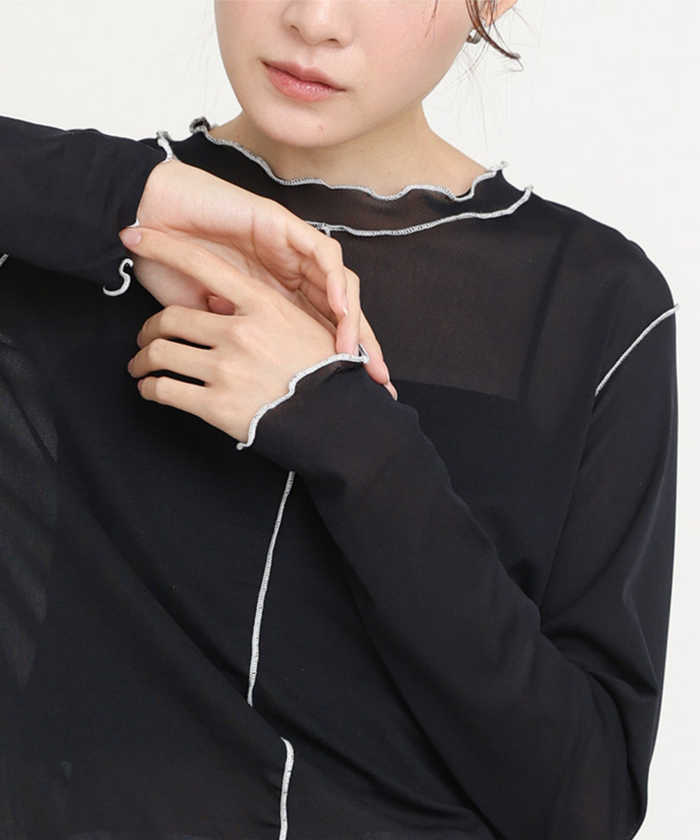 <JP> 內搭必備！輕薄柔和滾邊 Ruffles Top * 4色入 <預購>