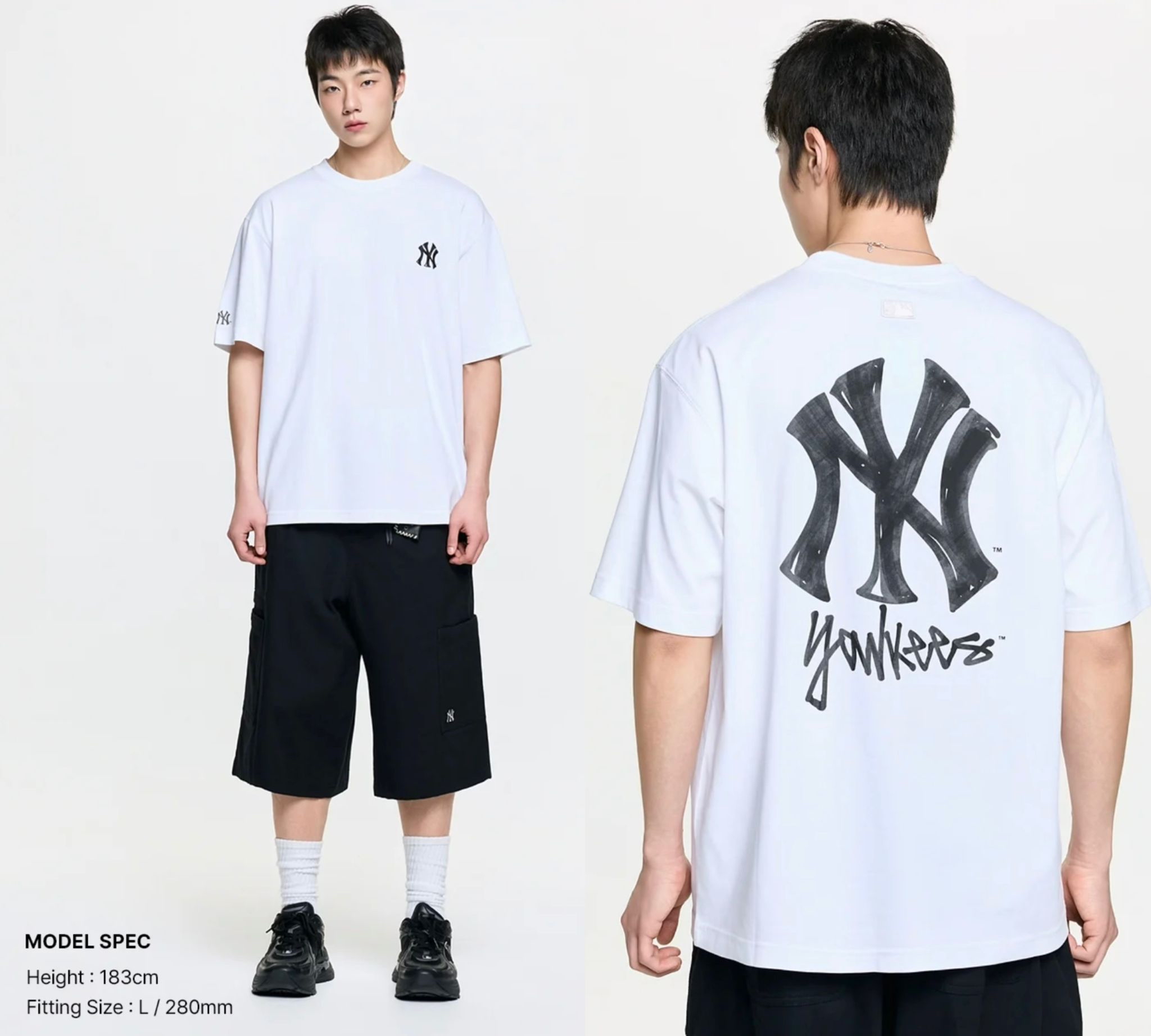 *🇰🇷韓國直送MLB韓國🇰🇷專門店 紐約洋基隊SIMPLE LOGO OVER FIT T-SHIRT 3ATSB0463 男女同款 折扣優惠🈹*