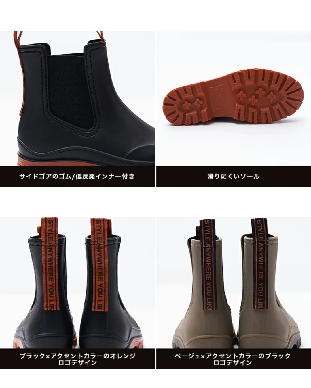 日本代購【 2026新商品 日本直送 KiU 撞色 短身 防雨 短靴 男女啱着 | Two‑Tone Short Rain Boots unisex 】﻿
