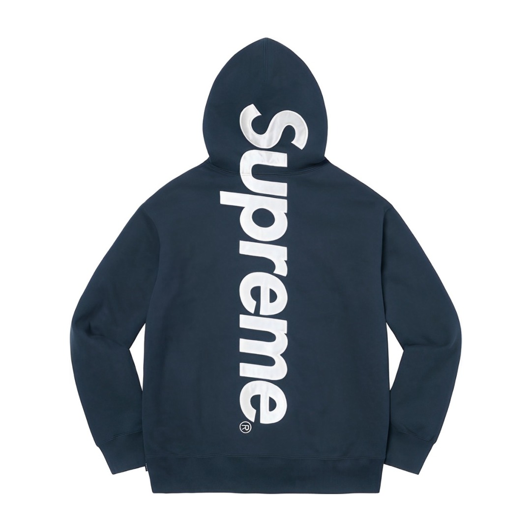 Supreme Satin Appliqué Hooded Sweatshirt