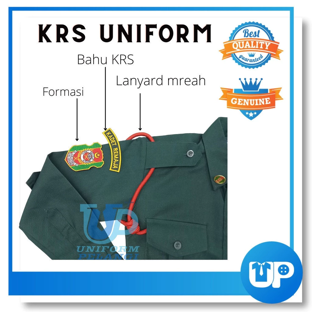 (SET LENGKAP) Kadet Remaja Sekolah (KRS) Pakaian Seragam Uniform Lengakap Sekolah Menengah