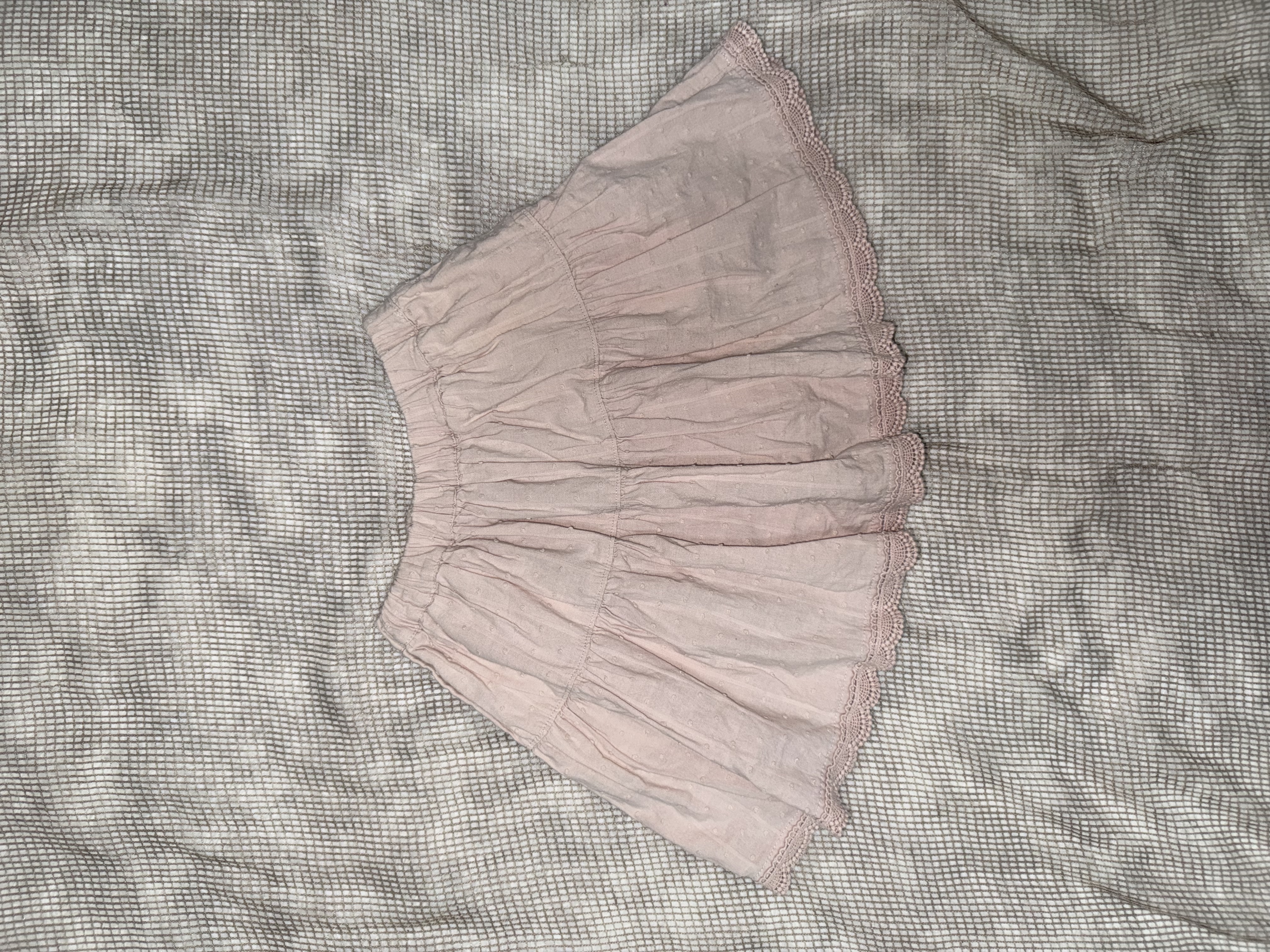 Soft Pink Ruffled Mini Skirt