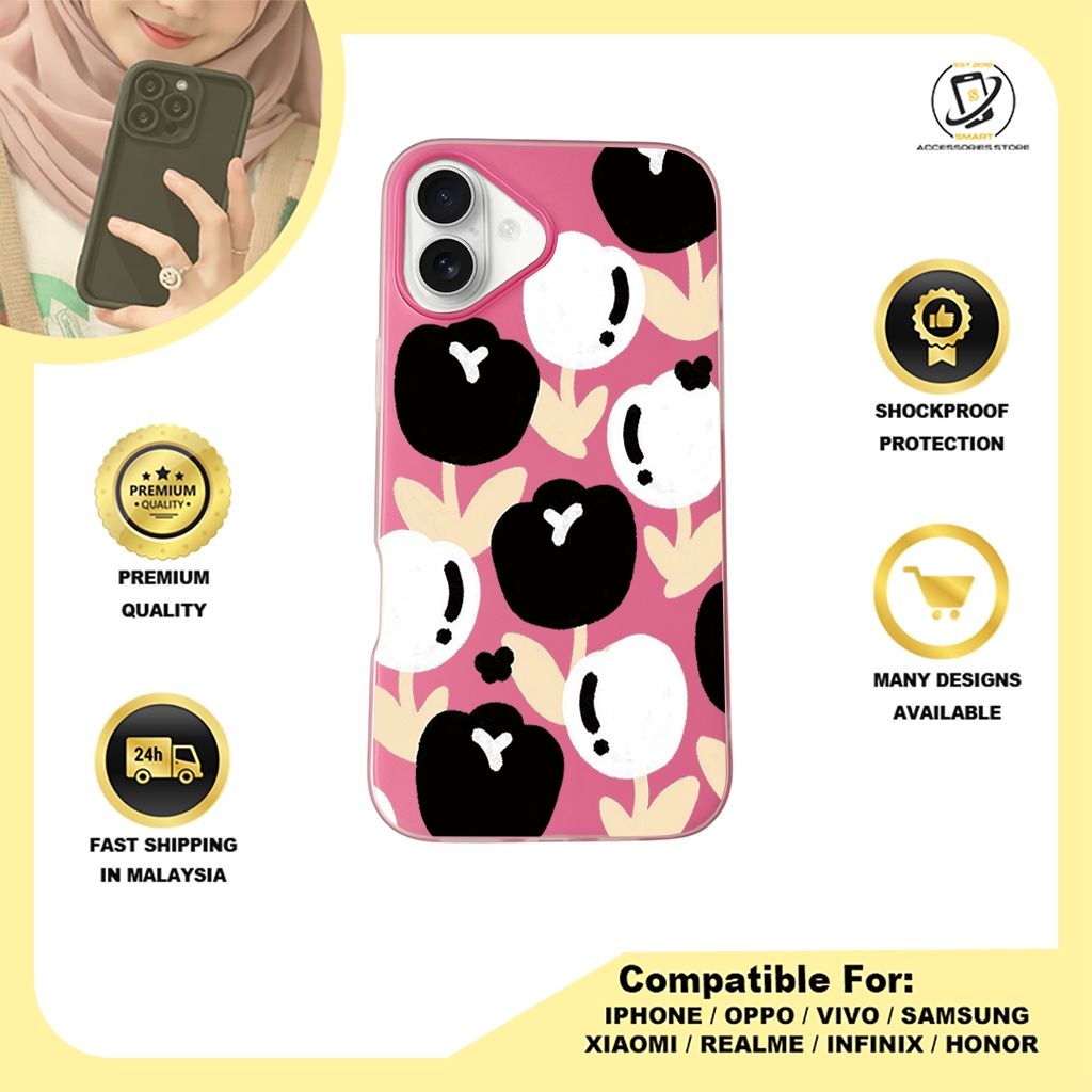 JELLY CASE PHONE FOR IPHONE - DESIGN FLOWER Y