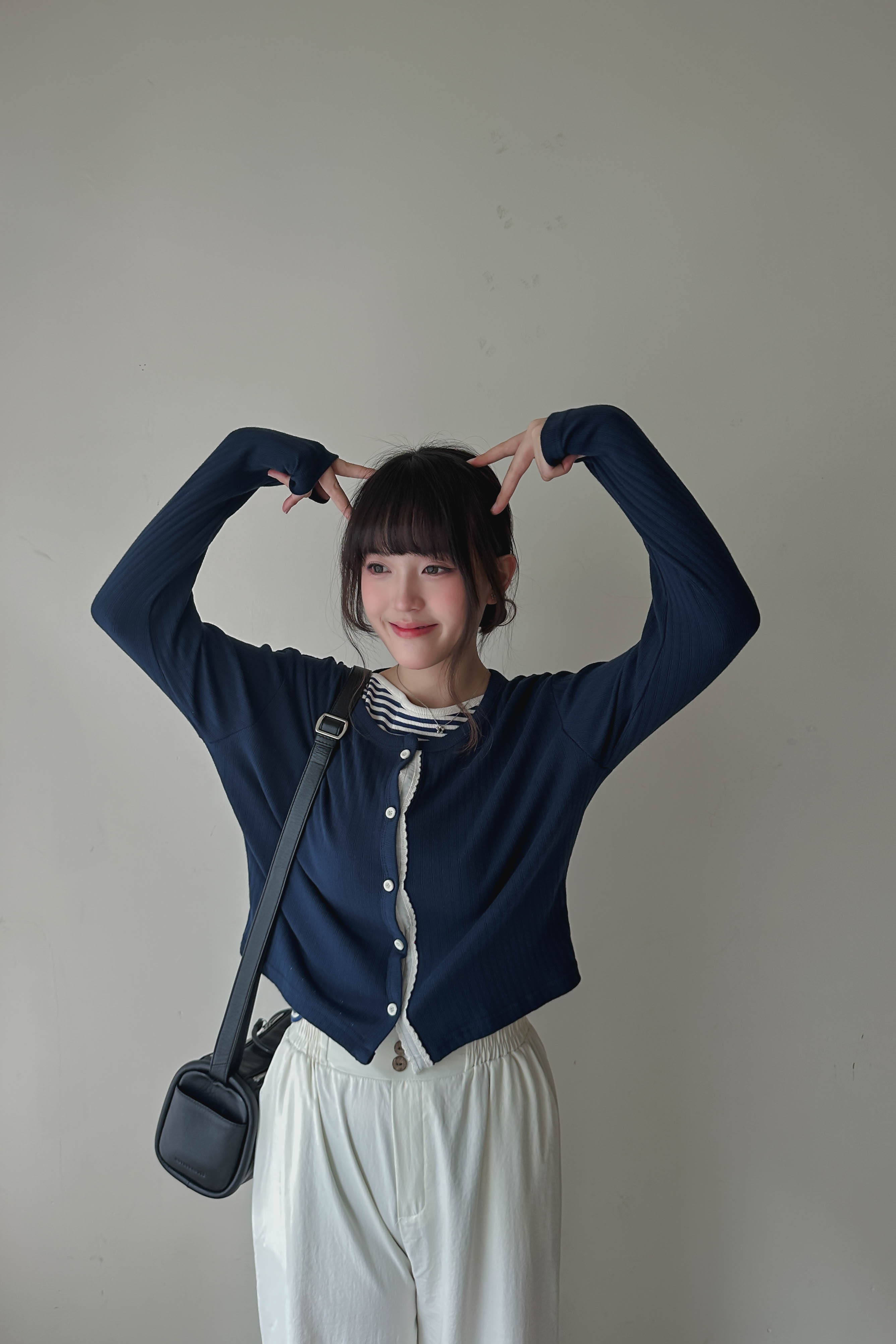 軟綿小花邊2-way上衣 (兩色入)