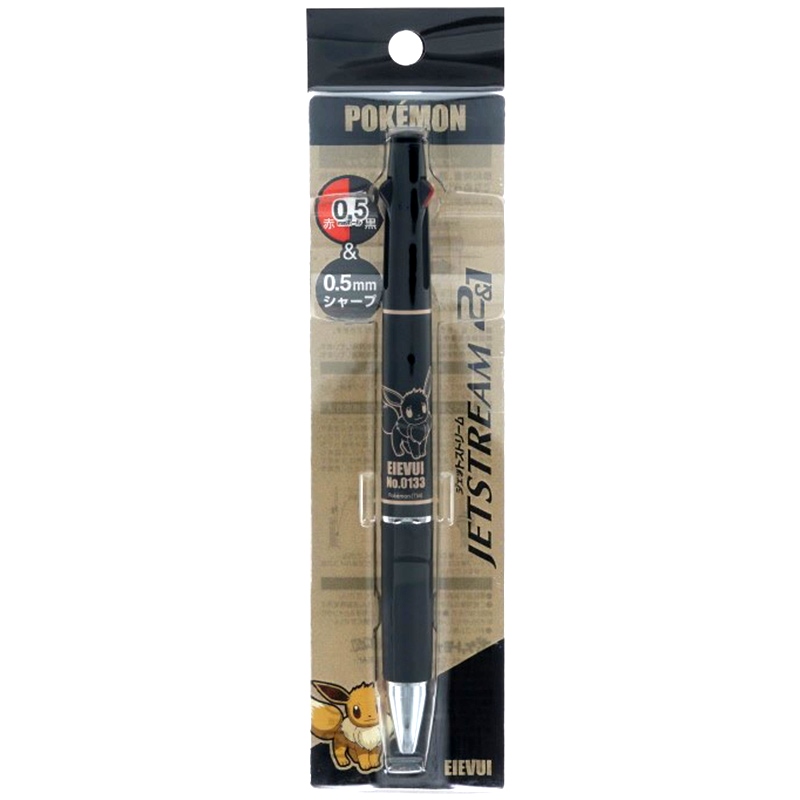 現貨｜Pokemon 伊貝 Eevee 日本製 uni Jetstream 2&1 多功能3用筆 0.5mm 2色原子筆 + 0.5mm 鉛芯筆 (337 7290 10)