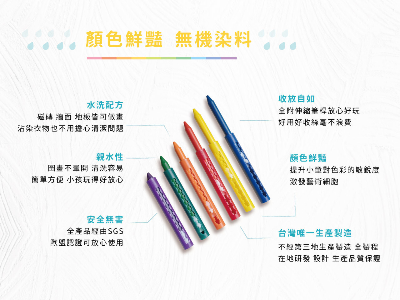 【mamayo】伸縮水洗蠟筆｜洗澡蠟筆｜浴室蠟筆(多款可選)