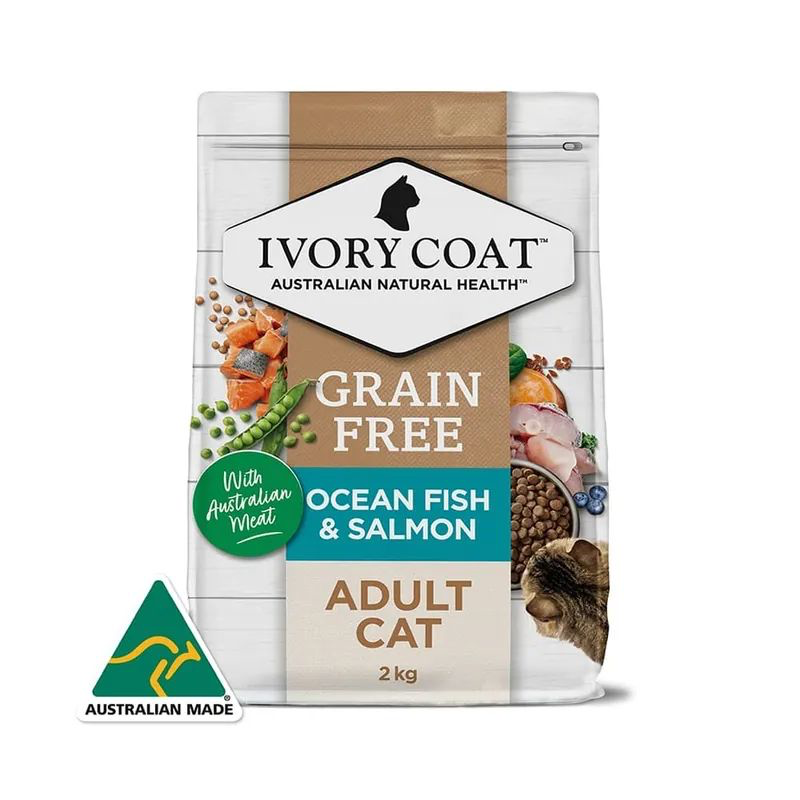 澳洲 Ivory Coat 成貓無穀物海洋魚及三文魚配方 2公斤