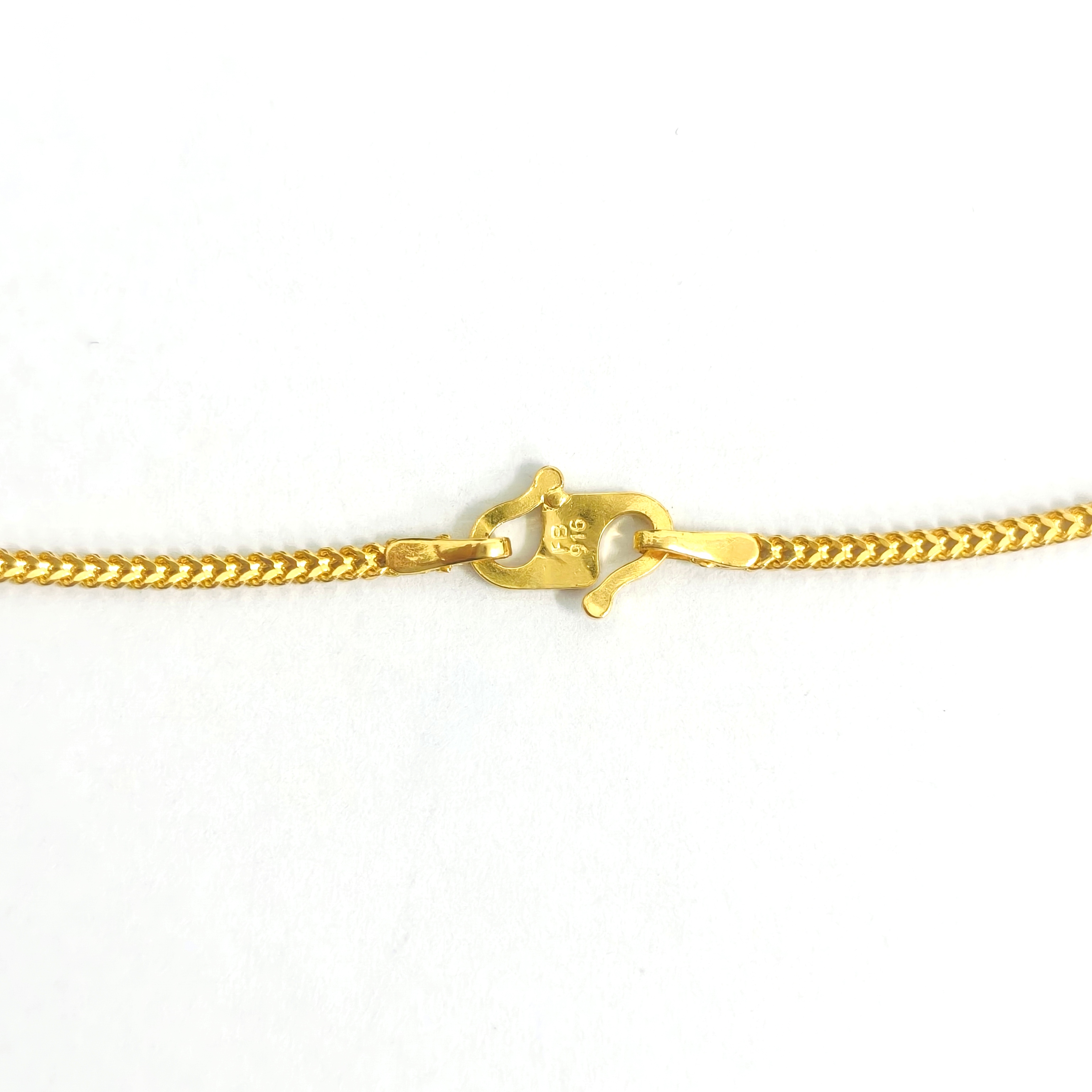 916 QUARTET HERRINGBONE NECKLACE (040) 四方人字项链