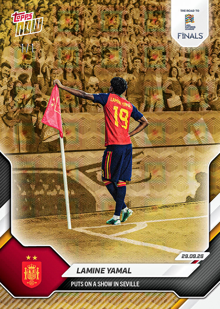 Lamine Yamal - 2026-27 UEFA Nations League Topps NOW® #5 西班牙雙響一助紀念卡【團購】