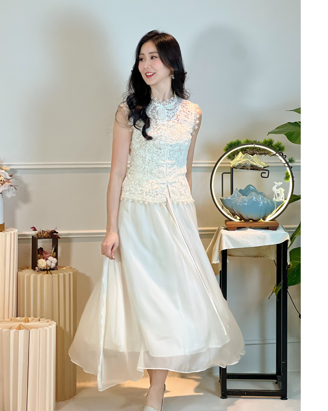 5103 Natividad Mesh A Line Skirt 