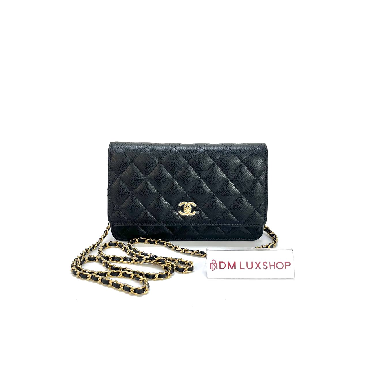 Chanel Black Caviar WOC GHW (Microchip)